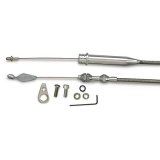 Lokar Hi-Tech Kickdown Kits KD-2700TP Automatic Transmission Cable, Hi-Tech, Natural Braided Stainless Steel, Natural Aluminum Fittings, GM, 700R4, Kit thumbnail 2