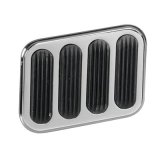 Lokar Pedal Pads SG-6017 Pad, Brake, Steel, Chrome/Black, Automatic Transmission, Universal, Each thumbnail 2