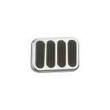 Lokar Pedal Pads SG-6017 Pad, Brake, Steel, Chrome/Black, Automatic Transmission, Universal, Each thumbnail 3