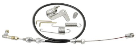 Lokar Duo-Pak Throttle Cables DP-1000U Cable, Black Vinyl, Natural Fittings, 24 in. Long, Carbureted, Universal, Kit thumbnail 1