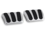 Lokar Pedal Pads for 1964-1972 CHEVELLE, 1964-1967 MALIBU - BAG-6132 Pads, Brake/Clutch, Aluminum, Rubber, Brushed, Chevy, Pair thumbnail 1
