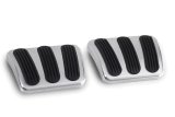 Lokar Pedal Pads for 1964-1972 CHEVELLE, 1964-1967 MALIBU - BAG-6132 Pads, Brake/Clutch, Aluminum, Rubber, Brushed, Chevy, Pair thumbnail 2