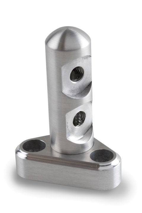 Lokar Throttle Cable Brackets TCB-40LS14 Bracket, Billet Aluminum, Chevy, MFI, Each thumbnail 2