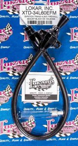 Lokar Midnight Series Flexible Braided Stainless Transmission Dipsticks XTD-34L60EFM Dipstick, Steel, Black, Firewall Mount, 24 in., Chevy, 4L60E, Each thumbnail 2