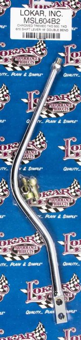 Lokar Manual Transmission Shifter Levers MSL604B2 Stick, Double Bend, Lay Back, Chrome, 16.00 in. Length, Fits Tremec TKO 500/TKO 600 Only thumbnail 4