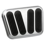 Lokar Pedal Pads for 1967-1969 CAMARO, FIREBIRD - BAG-6102 Pad, Brake/Clutch, Aluminum, Silver/Black, Manual Transmission, Chevy, Each thumbnail 2