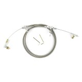 Lokar Hi-Tech Kickdown Kits KDP-2727HT Automatic Transmission Cable, Hi-Tech, Natural Braided Stainless Steel, Polished Aluminum Fittings, Mopar, Torqueflite 727, Kit thumbnail 1