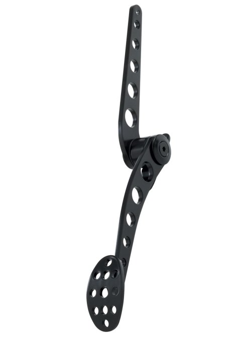 Lokar Midnight Series Lakester Throttle Pedal Assemblies XBAG-6151 Accelerator Assembly; Chromed Steel Gas Pedal; Black Steel; thumbnail 1