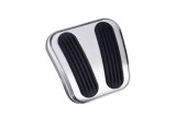Lokar Pedal Pads for 1967-1972 C10 PICKUP, C15/C1500 PICKUP - BAG-6169 Pad, Emergency Brake, Brushed Aluminum/Rubber, Chevy, Each thumbnail 1