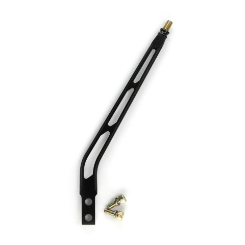 Lokar Manual Transmission Shifter Levers XMSL616D Shift Lever, Transmission, Billet Aluminum, Black, Lay Back Style, 10.0 in. Length, 3/8 in.-16 Thread
