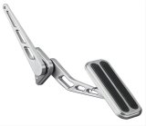 Lokar Billet Throttle Pedals and Pedal Assemblies BFG-6012 Pedal, Aluminum, Brushed, Firewall Mount, Rubber Insert, Universal, Each thumbnail 1