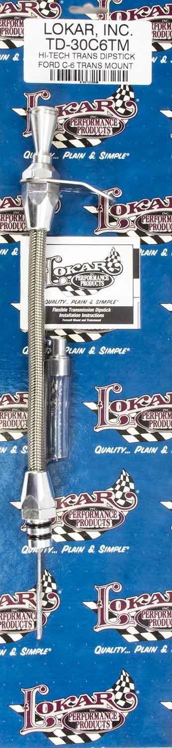 Lokar Hi-Tech Flexible Braided Stainless Transmission Dipsticks TD-30C6TM Dipstick, Steel, Natural, Mount, C-6, Each thumbnail 3