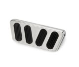 Lokar Pedal Pads for 1964-1968 MUSTANG - BAG-6123 Pad, Brake, Aluminum, Rubber, Brushed, Automatic Transmission, Ford, Each thumbnail 1