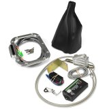 Lokar LED Shifter Boot Indicators CINB-1782 Shift Indicator, Vertical LED, Brushed Billet Aluminum, Black Boot, Sensor Kit, GM, Kit thumbnail 1