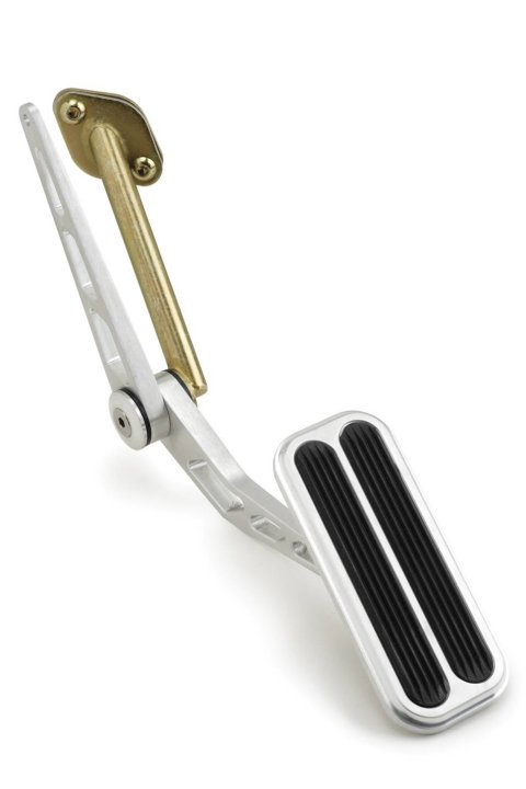 Lokar Billet Gas Pedal Assemblies for 1968 CHEVY II, 1969-1972 NOVA - BAG-6142 Throttle Assembly, Aluminum, Brushed, Firewall Mount, Rubber Insert, Chevy, Each thumbnail 2