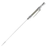 Lokar Flexible and Machined Engine Dipsticks ED-5002 Oil Dipstick, Flexible, Braided Stainless Steel Tube, Driver Side Block Entry, Billet Aluminum, Brite Anodized, Chevy, Small Block, Each thumbnail 1
