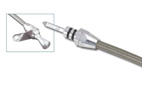 Lokar Hi-Tech Flexible Braided Stainless Transmission Dipsticks TD-3350TM Dipstick, Steel, Natural, Mount, TH350, Each thumbnail 2