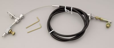 Lokar Hi-Tech Kickdown Kits KD-2727U Automatic Transmission Cable, Hi-Tech, Black Vinyl, Natural Aluminum Fittings, Mopar, Torqueflite 727, Kit thumbnail 2
