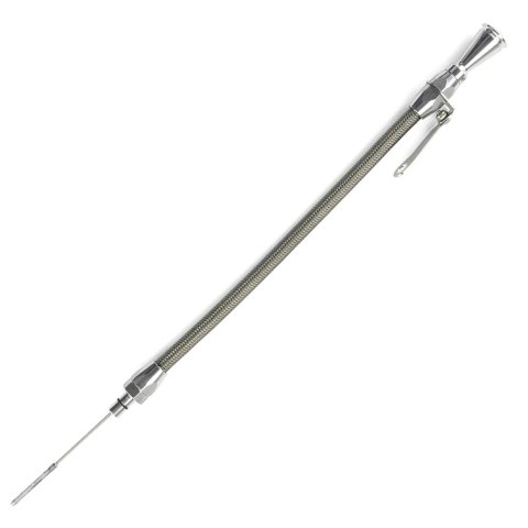 Lokar Flexible and Machined Engine Dipsticks ED-5015 Oil Dipstick, Flexible, Passenger Side Block Entry, Billet Aluminum, Brite Anodized, Mopar, Hemi, 5.7L, 6.1L, Truck, Each thumbnail 2