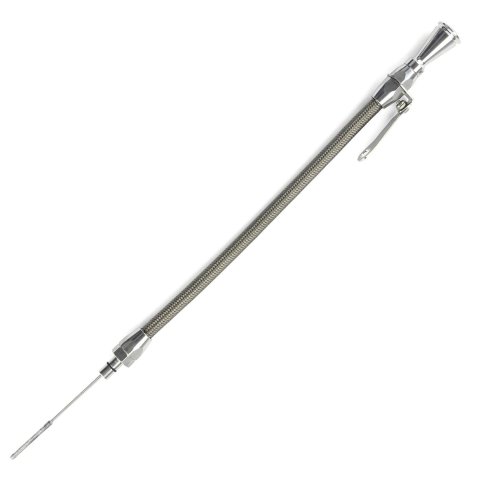 Lokar Flexible and Machined Engine Dipsticks ED-5015 Oil Dipstick, Flexible, Passenger Side Block Entry, Billet Aluminum, Brite Anodized, Mopar, Hemi, 5.7L, 6.1L, Truck, Each thumbnail 4