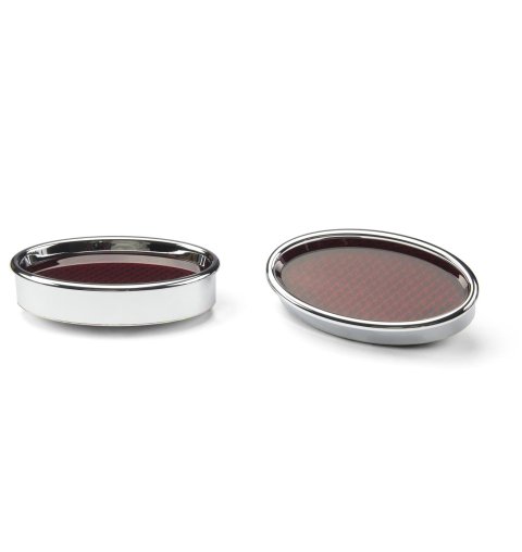 Lokar Billet Oval LED Taillights TL-1911 Taillights, LED, Chrome, Universal, Pair thumbnail 1