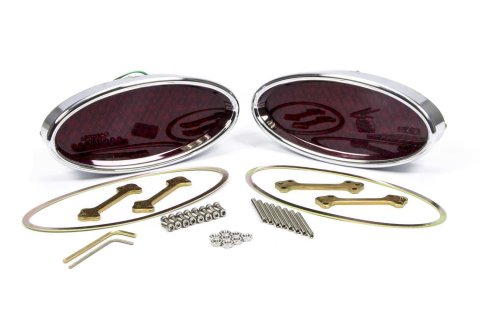 Lokar Billet Oval LED Taillights TL-1911 Taillights, LED, Chrome, Universal, Pair thumbnail 3