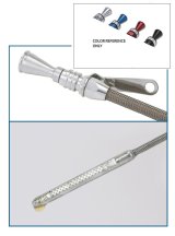 Lokar Anchor-Tight Locking Flexible Engine Dipsticks 1220174 Oil Dipstick, Flexible, Oil Pan Entry, Billet Aluminum, Brite Anodized, 12 in. Length, Universal, Each thumbnail 4