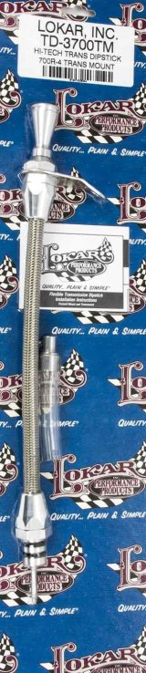 Lokar Hi-Tech Flexible Braided Stainless Transmission Dipsticks TD-3700TM Dipstick, Steel, Natural, Mount, 700R4, Each thumbnail 3