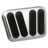 Lokar Pedal Pads for 1958-1962 CORVETTE - BAG-6110 Pad, Brake or Clutch, Aluminum/Rubber, Brushed, Chevy, Each thumbnail 2
