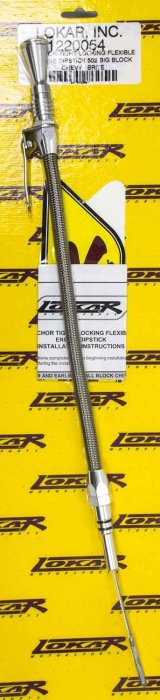 Lokar Anchor-Tight Locking Flexible Engine Dipsticks 1220054 Oil Dipstick, Flexible, Oil Pan Entry, Billet Aluminum, Brite Anodized, Chevy, Big Block, 502, Each thumbnail 4