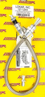 Lokar Anchor-Tight Locking Transmission Dipsticks 1211244 Auto Trans Dipstick; Anchor Tight Flexible Dipstick; TH-700R4; Firewall Mount; Brite Fini thumbnail 3