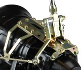 Lokar Case-Mount Automatic Transmission Shifters CMC4ANMB Shifter, Ford, C4, 23 in. Double Bend Chrome Stick, Black Anodized Mushroom Knob, Each thumbnail 5