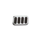 Lokar Pedal Pads SG-6008 Pad, Brake, Rectangle, Rubber/Steel, Chrome/Black, 2.000 in. Width, 3.000 in. Length, Each thumbnail 3