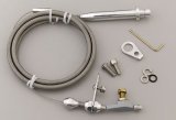 Lokar Hi-Tech Kickdown Kits KDP-2350HT Automatic Transmission Cable, Hi-Tech, Natural Braided Stainless Steel, Polished Aluminum Fittings, GM, TH350, Kit thumbnail 2