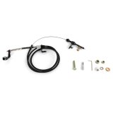 Lokar Midnight Series Stainless Steel Hi-Tech Kickdown Kits XKD-2AODHT Automatic Transmission Cable, Hi-Tech, Black Braided Steel, Black Aluminum Fittings, Ford,Lincoln,Mercury, AOD, Kit thumbnail 1