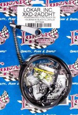 Lokar Midnight Series Stainless Steel Hi-Tech Kickdown Kits XKD-2AODHT Automatic Transmission Cable, Hi-Tech, Black Braided Steel, Black Aluminum Fittings, Ford,Lincoln,Mercury, AOD, Kit thumbnail 3