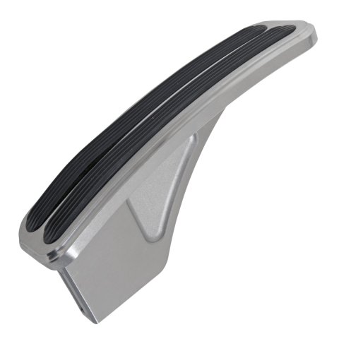 Lokar Pedal Pads for 2009-2014 CTS - DBW-6200 Pad, Brushed, Billet Aluminum, Black Rubber Insert, Cadillac, Each thumbnail 3
