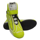Zamp ZR-50 Race Shoes RS003C0910 Driving Shoes, ZR-50, Mid-Top, Neon Green Leather, Men's Size 10, SFI 3.3/5, Pair thumbnail 2