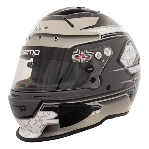 Zamp RZ-70E Switch Helmets H760C01M Helmet, Switch, Full Face, Gray/Light Gray Graphic, Gloss Finish, Fire-Retardant Liner, Snell SA2020/FIA 8859-2015, Medium, Each thumbnail 4