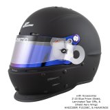 Zamp RZ-62 Helmets H76403FXL Helmet, RZ-62, Full Face, Matte Black, Fire-Retardant Fabric, Snell SA2020, X-Large, Each thumbnail 2