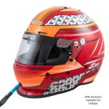Zamp RZ-62 Helmets H764C35M Helmet, RZ-62, Full Face, Graphic, Red/Orange, Fire-Retardant Fabric, Snell SA2020, Medium, Each thumbnail 3