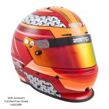 Zamp RZ-62 Helmets H764C35M Helmet, RZ-62, Full Face, Graphic, Red/Orange, Fire-Retardant Fabric, Snell SA2020, Medium, Each thumbnail 5