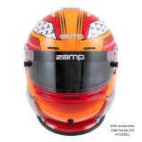 Zamp RZ-62 Helmets H764C35M Helmet, RZ-62, Full Face, Graphic, Red/Orange, Fire-Retardant Fabric, Snell SA2020, Medium, Each thumbnail 6
