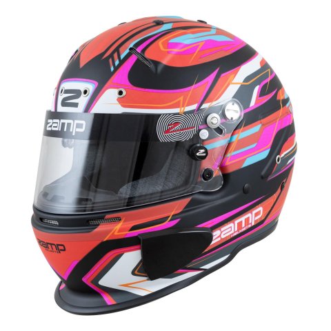 Zamp Helmets H760C42L Helmet RZ-70E Switch SNELL SA2020/FIA8859-2015 Matte Red/Blk/ Graphic Large thumbnail 3