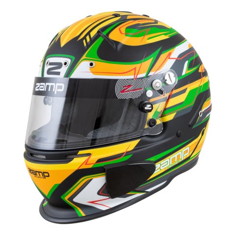 Zamp Helmets H760C49XL Helmet RZ-70E Switch SNELL SA2020/FIA8859-2015 Matte Grn/Blk/ Graphic X-Large thumbnail 3