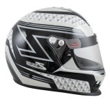 Zamp RZ-37Y Youth Helmets H757C1554 Helmet, Youth, Full Face, Black/Gray Graphic, Fire-retardant Cotton Liner, SFI 24.1, Medium, Each thumbnail 1
