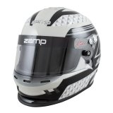 Zamp RZ-37Y Youth Helmets H757C1554 Helmet, Youth, Full Face, Black/Gray Graphic, Fire-retardant Cotton Liner, SFI 24.1, Medium, Each thumbnail 5