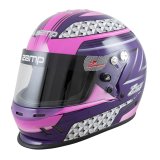 Zamp RZ-37Y Youth Helmets H757C3456 Helmet, Youth, Full Face, Pink/Purple Graphic, Fire-retardant Cotton Liner, SFI 24.1, Large, Each thumbnail 1