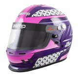 Zamp RZ-37Y Youth Helmets H757C3456 Helmet, Youth, Full Face, Pink/Purple Graphic, Fire-retardant Cotton Liner, SFI 24.1, Large, Each thumbnail 2