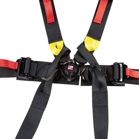 Zamp FIA Racing 6-Point Harness HARN04F003 Harness, 8853-2016, 6-Point, Complete Type, Camlock Style, Bolt-in, Pull Down, Polyester, Black, 2.00 in. Belt Width, Each thumbnail 1